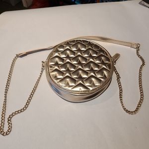 Round Gold Crossbody Purse